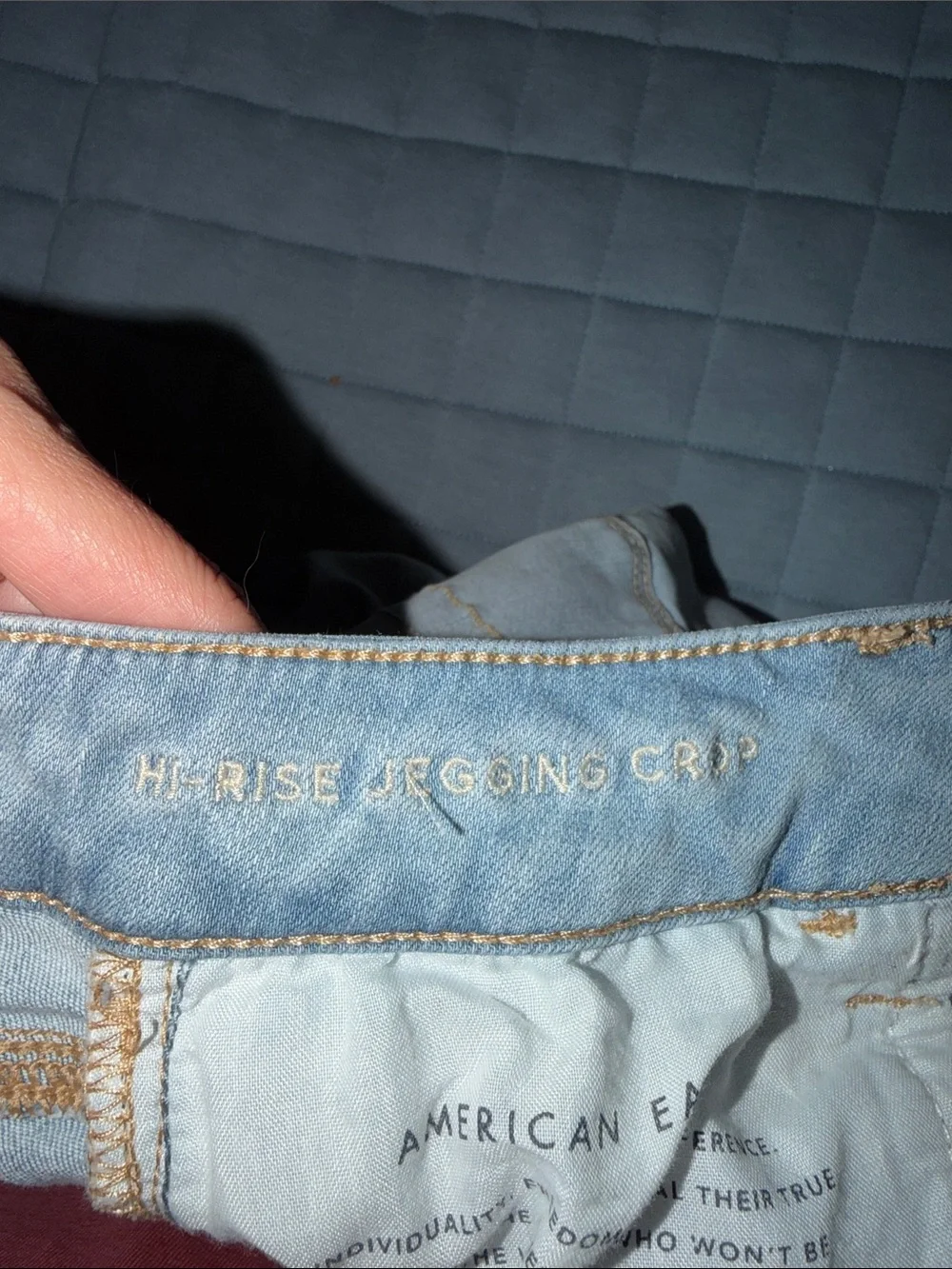 American Eagle Outfitters Light Blue Distressed Skinny Jeans - Picture 5 of 5